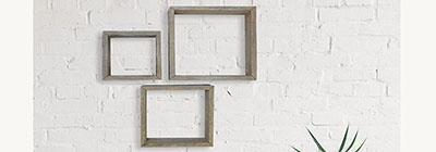 Barnwood Square Shadow Box Shelves
