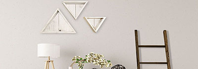 Barnwood Triangle Shadow Box Shelves