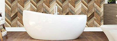 Wood Mosaic Wall Tile